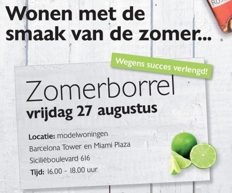 27 augustus 2010: Zomerborrel @ modelwoning Barcelona Tower Nesselande Newport, Nieuws Nesselande strand Zevenhuizerplas nieuws Rotterdam-Nesselande