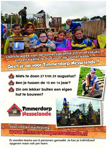 Inschrijving 3e Timmerdorp Nesselande editie augustus 2019!, Nieuws Nesselande strand Zevenhuizerplas nieuws Rotterdam-Nesselande