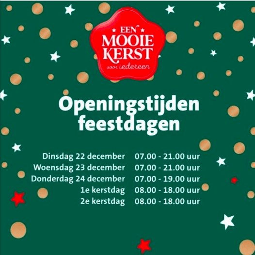 Aangepaste openingstijden Jumbo Nesselande