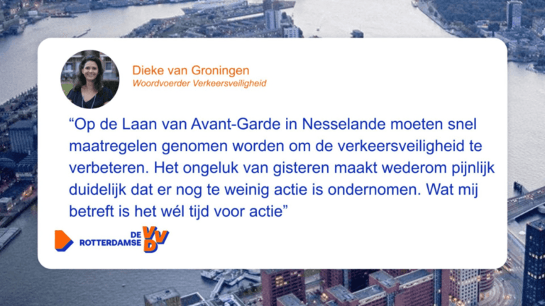 @VVDRotterdam wil de verkeersveiligheid Laan van Avant-Garde, Nesselande verbeteren en stelt vragen