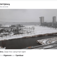 Sneeuw Nesselande Rotterdam #wijk #strand #nieuws