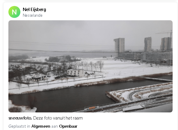 Sneeuw Nesselande Rotterdam #wijk #strand #nieuws