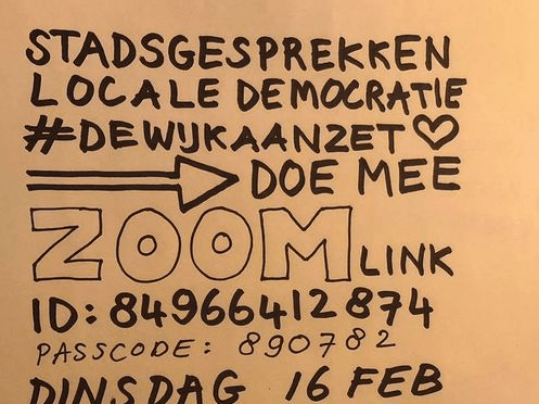 Wijkcomité/Wijkraad/GebiedsCommissie ZOOM MEE 16 februari: ”Meer macht, middelen en mogelijkheden naar de wijk!”