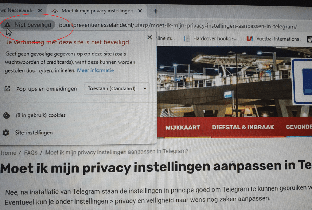 onveilige verbinding website Buurtpreventie Nesselande