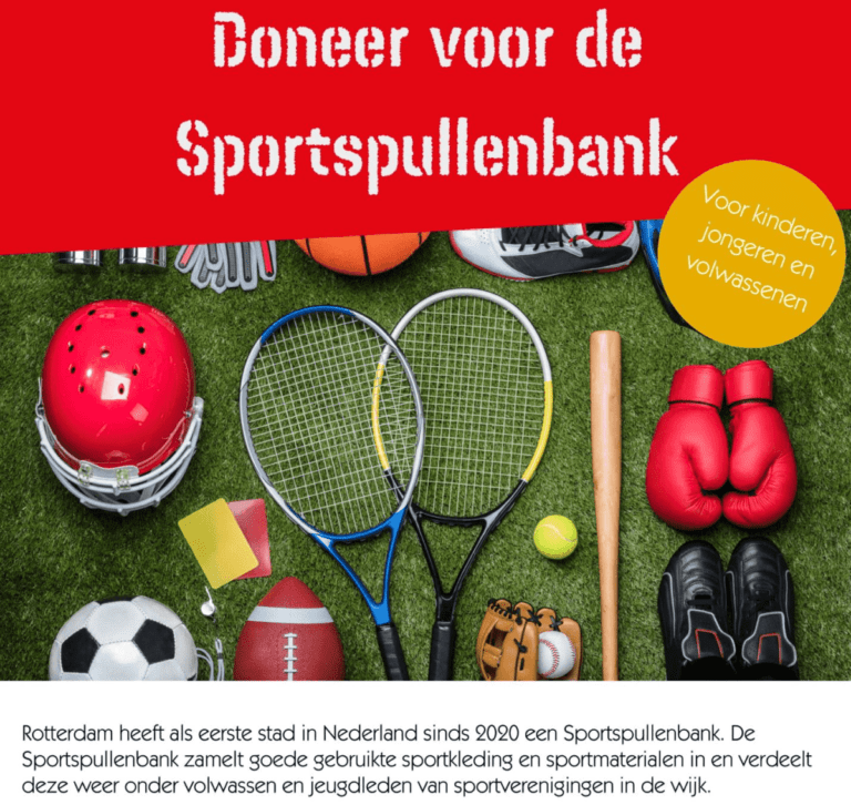 Ontspullen? Doneer in (Huis van de wijk) Nesselande voor de sportspullenbank! #Nesselente