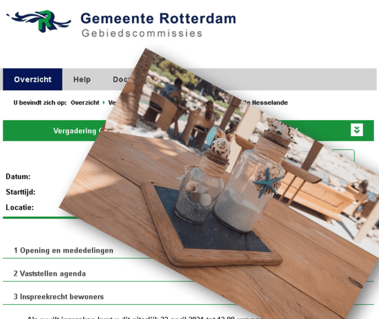 Wijkcomité Nesselande; ondernemers en bewoners samen nadenken over levendig maken horecagebied Nesselande