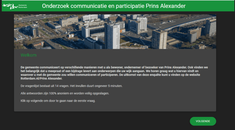 DOE MEE! ‘Onderzoek communicatie en participatie Prins Alexander’ #beterecommunicatie #participatie #nesselande #wijk
