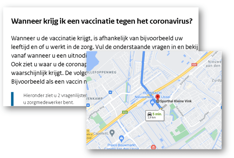 Sporthal Kleine Vink, einde Laan van Avant-Garde, gaat per 24 mei 2021 vaccineren; wanneer bent u aan de beurt?