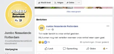 Jumbo Rotterdam-Nesselande gesloten door koelstoring