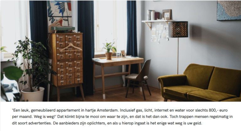 Online campagne FraudeHelpdesk.nl: ‘Opleving verhuurfraude door woningnood’