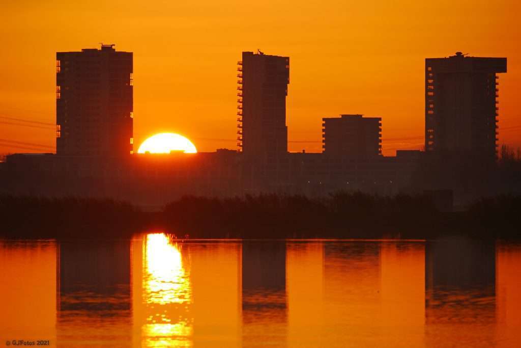 Zonsopgang Nesselande winter herfst