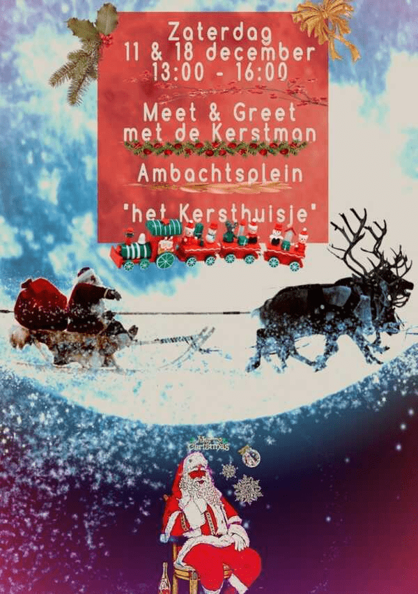11 en 18 december 2021 meet en greet met de Kerstman @ Ambachtsplein