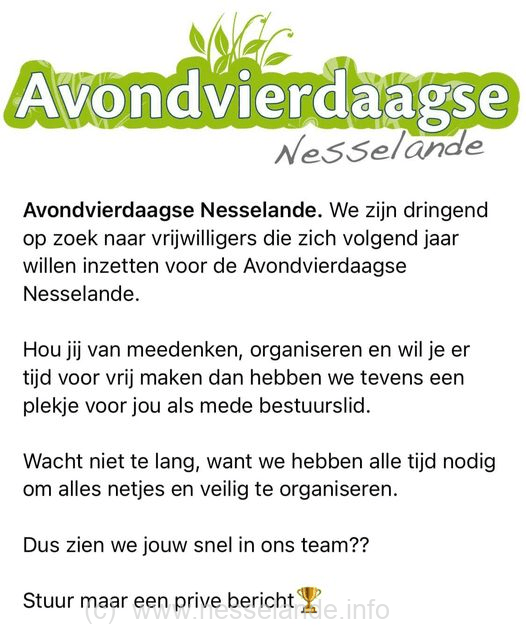 Avondvierdaagse Nesselande zoekt met spoed vrijwilligers – Nieuws Nesselande strand-Nesselande Zevenhuizerplas