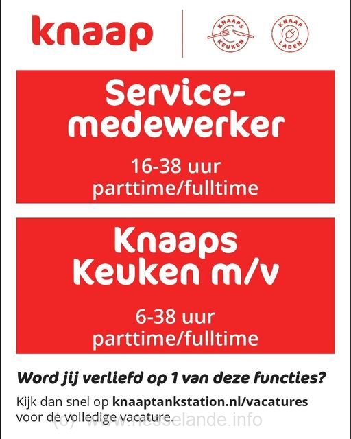 Knaap-tankstation Nesselande zoekt medewerker Service en Knaaps Keuken #vacature