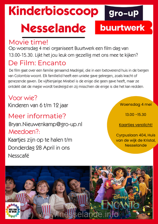 Woensdag 4 mei Disney Encanto in de Kinderbios Nesselande