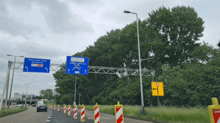 Mei 2022: File-infarct richting Nesselande door afsluiting Hoofdweg