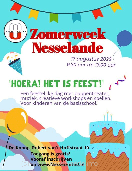 SCHRIJF IN: Zomerweek 2022 start 17 augustus te Nesselande: ‘Hoera! Het is feest!’