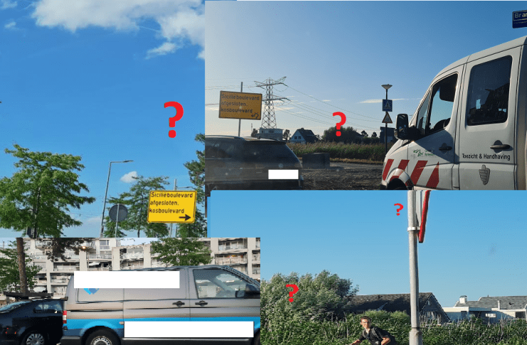Verkeerschaos in Rotterdam-Nesselande