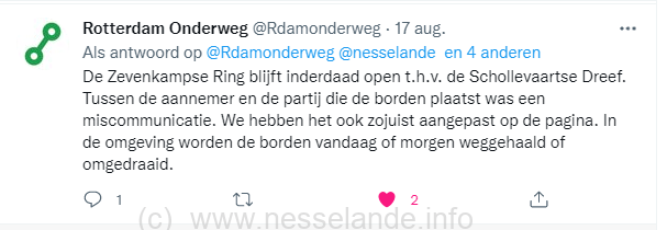 Autoriteit Rotterdam Onderweg communiceert onjuiste en onvolledige verkeersinfo over afsluitingen