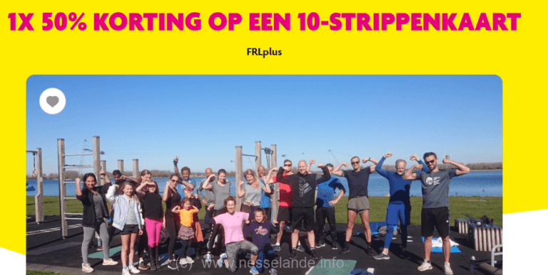 50% KORTING OP EEN 10-STRIPPENKAART buiten fitness Kosboulevard #nesselande