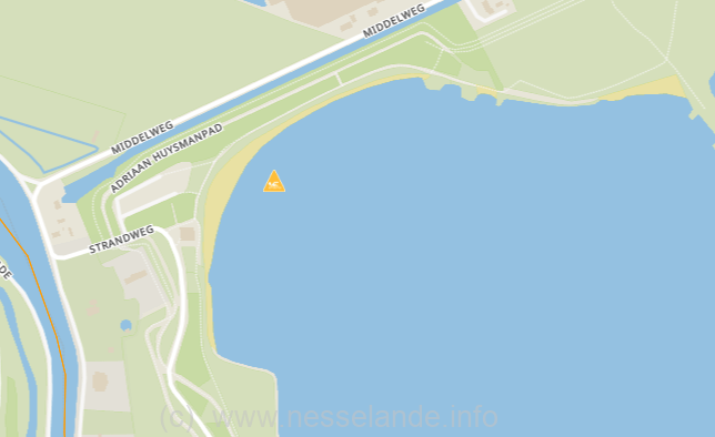 Waarschuwing strand Zevenhuizerplas bij Strandweg