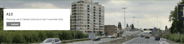 27-28 oktober 2022 werkzaamheden A13-A20