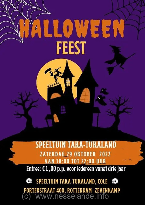 29 oktober 2022: Halloweenfeest speeltuin in Taka-Tukaland in Zevenkamp