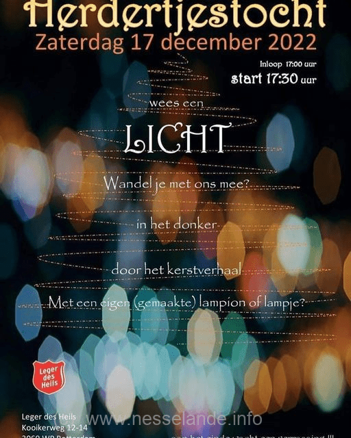 Lichtjes kerstwandeling zaterdag 17 december 2022 in Rotterdam-Oost