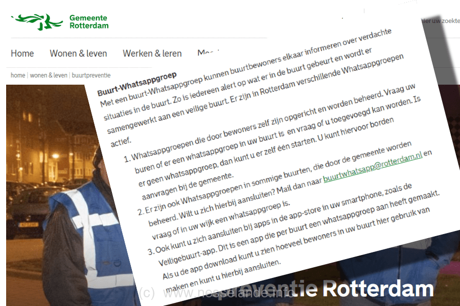 Landelijk en binnen de gemeente Rotterdam wordt vooral gefocust op de inzet van WhatsApp-groepen