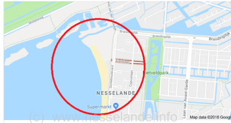 Een kunstwerk op de plek waar extra horeca en recreatie was bestemd in Nesselande
