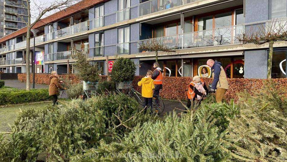Donderdag 5 januari 2023 kerstboom inleveren Nesselande