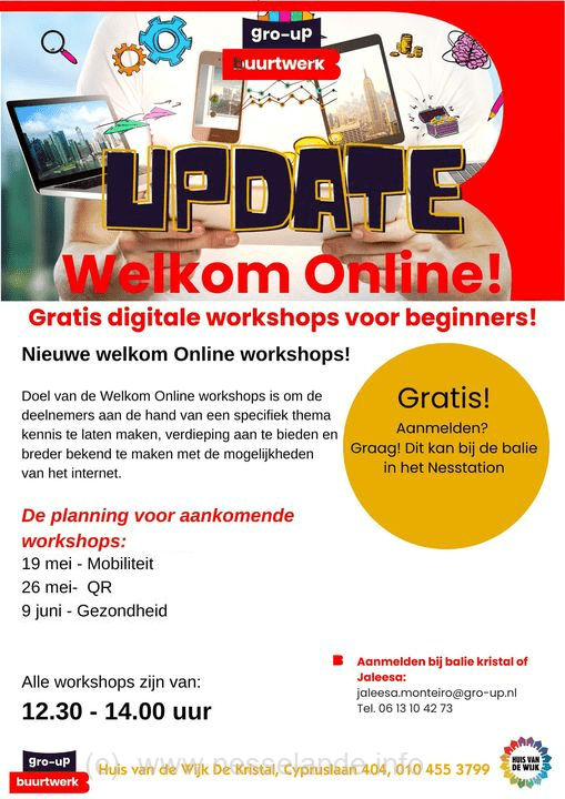 Gratis digitale workshops in Huis van de Wijk Nesselande