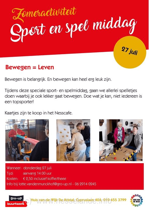 Locatie: Huis van de Wijk De Kristal.  