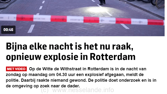 Inmiddels augustus 2023 meer dan 100 explosies in de stad Inmiddels augustus 2023 meer dan 100 explosies in de stad