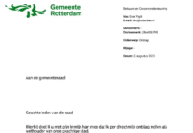 Er  is weer een wethouder opgestapt in Rotterdam. Deze keer van de politieke partij DENK. Meer info volgt. 