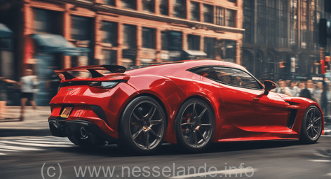 verkeers AI rode auto Ferrari