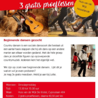 Gratis country dansen Huis van de Wijk Nesselande