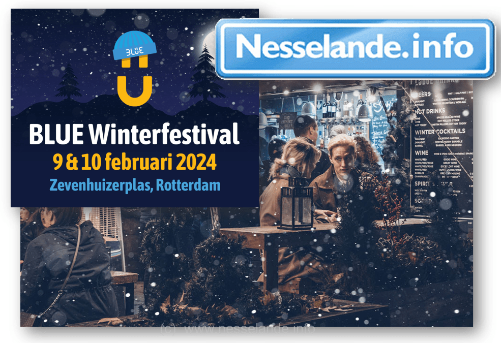 Feeling BLUE? Win 2x2 kaarten voor het Winterfestival op 9 en 10 februari 2024 #nesselande #oeverpark