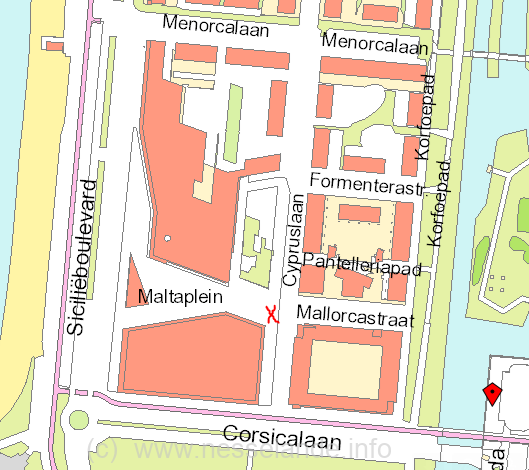 Beoogde locatie deelvoertuigenhub Beoogde locatie deelvoertuigenhub