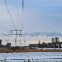 2024 sneeuw: zijstraten wijk Nesselande glad