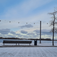 2024 sneeuw: zijstraten wijk Nesselande glad