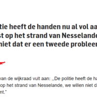 Wijkraadslid Rotterdam-Nesselande uit desinfo over de flexwoningen de politie heeft de handen vol aan de overlast op het strand van Rotterdam-Nesselande
