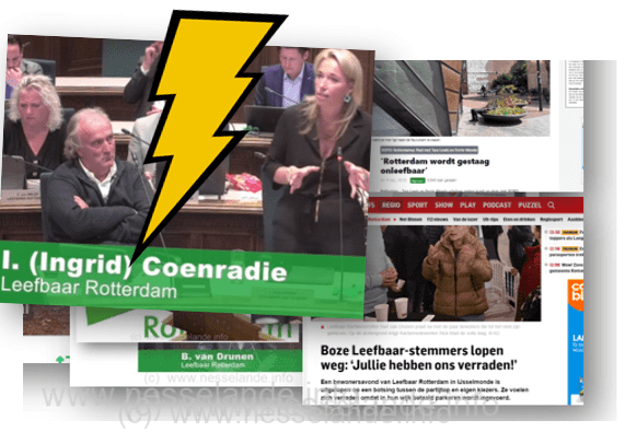CRISIS LEEFBAAR ROTTERDAM: OOK FRACTIEVOORZITTER COENRADIE VERLAAT DE PARTIJ #raad010