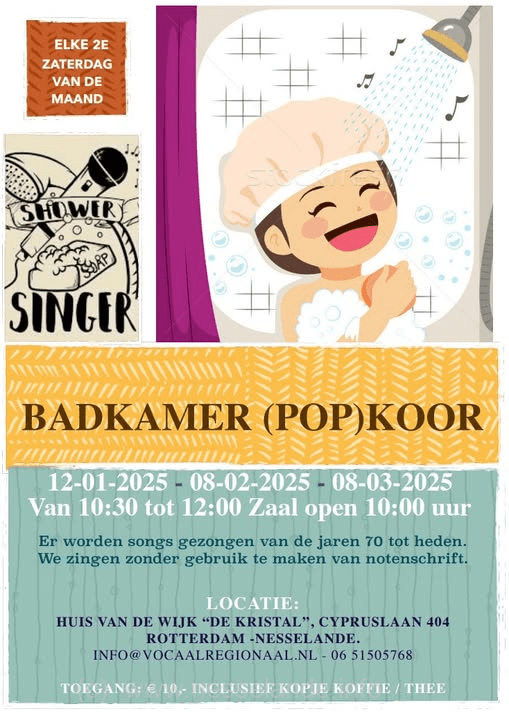 Januari 2025 start het badkamerkoor van Nesselande