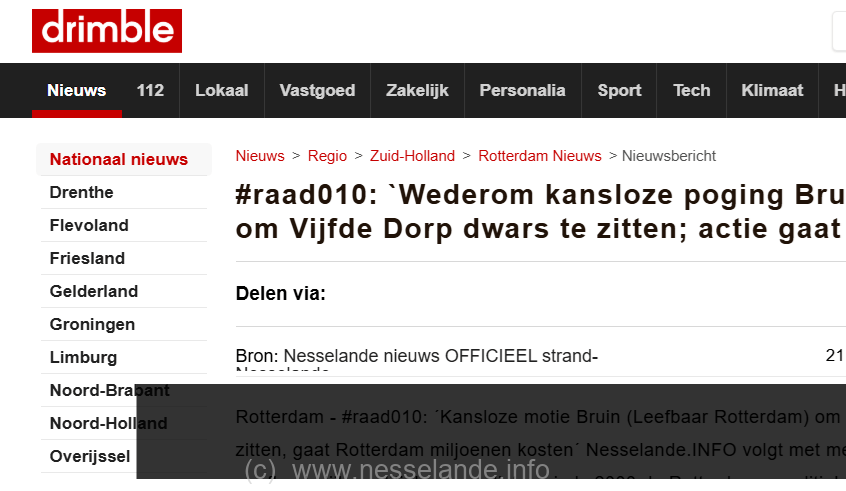 Nesselande.INFO verlengt samenwerking met "lokaal nieuws platform" Drimble
