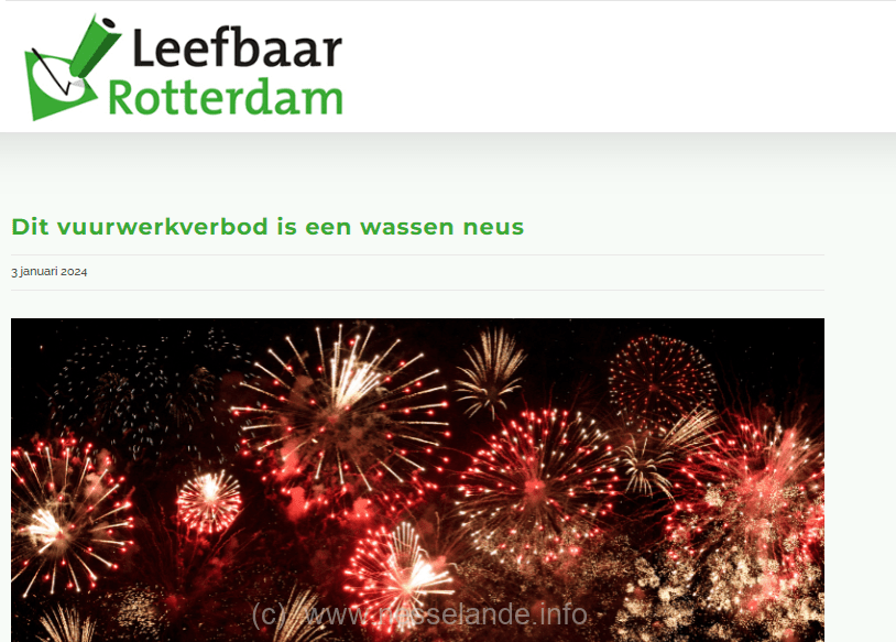 Leefbaar Rotterdam wil het (knal)vuurwerk weer terug in de straten!