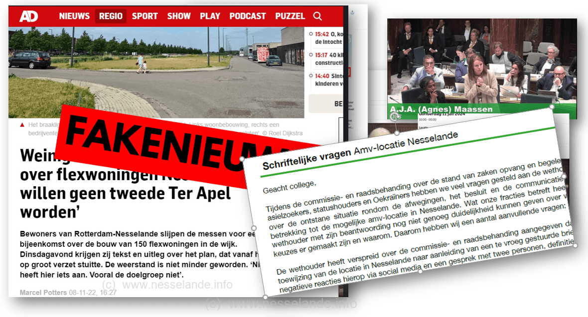 Gemeenteraad is onderzoek gestart naar verspreider Nesselande nepnieuws over onder andere flexwoningen