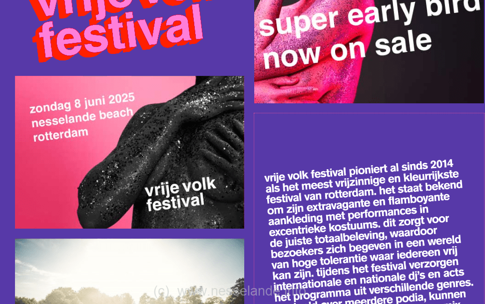 8 juni 2025 wederom Vrij Volk Festival strand Nesselande