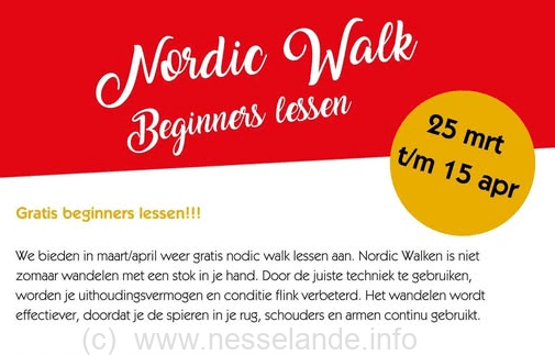 25 maart - 15 april Noric Walk lessen in Nesselande