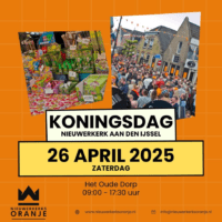 26 april diverse activiteiten Koningsdag in Nieuwerkerk aan den Ijssel